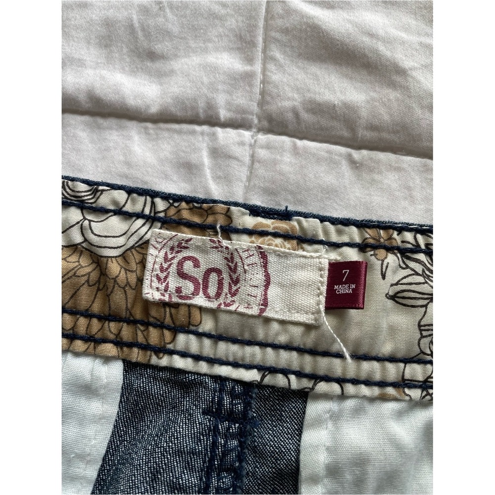 Y2K Low Rise Dark Blue Chambray Trouser Flare Pants 6 2000s Bratz Chic Going Out - Picture 5 of 10
